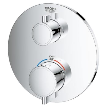 Image for Grohe Grohtherm Round Dual Function Thermostatic Trim With Control Module from HD Supply