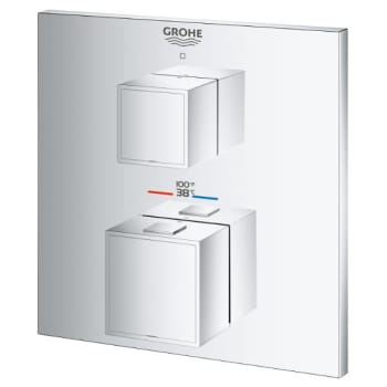 Image for Grohe Grohtherm Cube Single Function Thermostatic Trim Starlight Chrome from HD Supply
