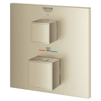 Grohe Grohtherm Cube Single Function Thermostatic Trim Brushed Nickel