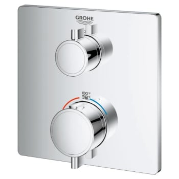 Image for Grohe Grohtherm Square Single Function Thermostatic Trim Starlight Chrome from HD Supply