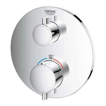 Grohe Grohtherm Round Single Function Thermostatic Trim (Starlight Chrome)