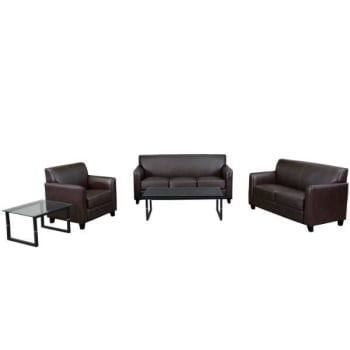 Image for Flash Furniture Hercules Diplomat Series Reception Set In Brown from HD Supply