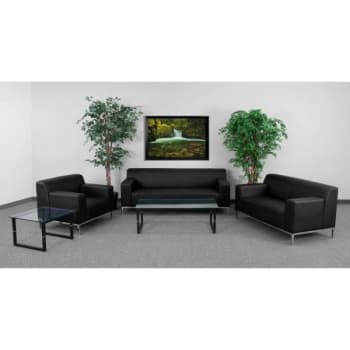 Flash Furniture Hercules Definity Series Reception Set In Black