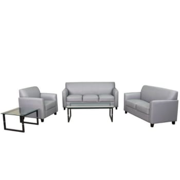 Flash Furniture Hercules Diplomat Series Reception Set In Gray