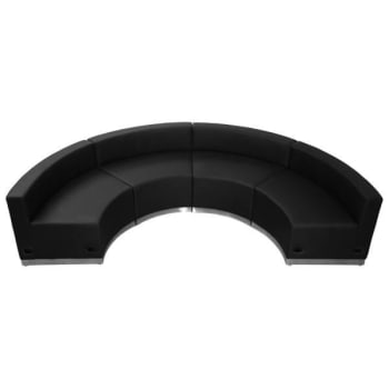 Image for Flash Furniture Hercules Alon Series Black Leather Reception Configuration, 4 Pieces from HD Supply