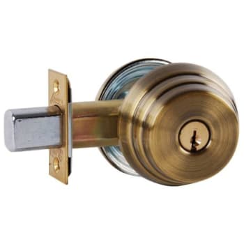 Image for Arrow™ E Series  Single Cylinder Deadbolt, 2-3/8 Backset, Antique Brass from HD Supply