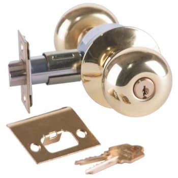 Arrow™ Mk Series Entrance Office Cylindrical Lockset, C Keyway, Bright Brass