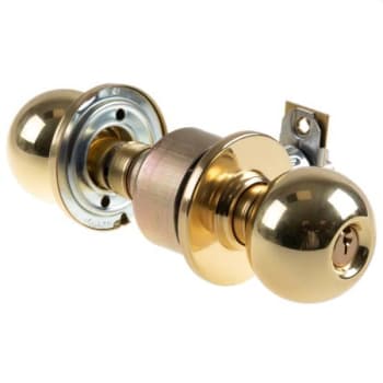 Image for Arrow™ Mk Series C-Keyway Entrance/office Cylindrical Lockset (Bright Brass) from HD Supply