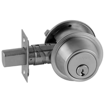 Image for Falcon D200 Series Grade 2 Double Cylinder Deadbolt, C Keyway, Satin Chrome from HD Supply