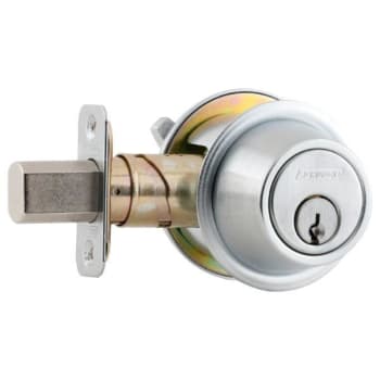 Image for Schlage B500 Series Grade 2 One-Way Deadbolt, S123 Keyway, Satin Chrome from HD Supply
