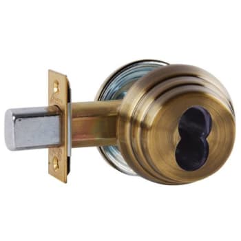 Image for Arrow E Series Grade 2 Double Cylinder Deadbolt, Less Core, Antique Brass from HD Supply