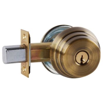 Image for Arrow E Series Grade 2 Double Cylinder Deadbolt, A Keyway, Antique Brass from HD Supply