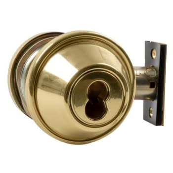 Image for Arrow Db Series Grade 2 Double Cylinder Deadbolt, Less Core, Bright Brass from HD Supply