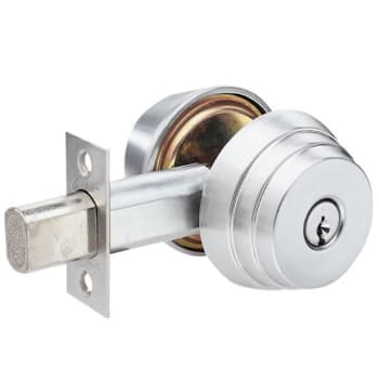 Image for Arrow E Series Grade 2 Double Cylinder Deadbolt, C Keyway, Bright Chrome from HD Supply