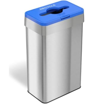 Image for HLS Commercial 21 Gallon Stainless Steel Rectangular Open-Top Recycle Trash Can from HD Supply