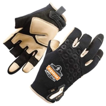 Image for Ergodyne® Proflex® 720ltr Heavy-Duty Leather-Reinforced Framing Gloves, Black, Medium from HD Supply