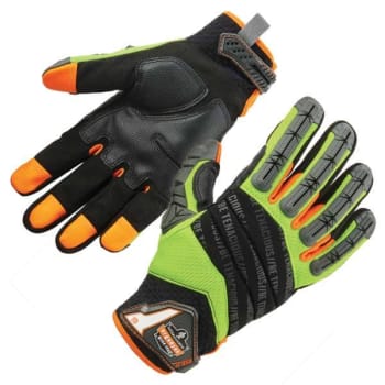 Image for Ergodyne® Proflex® 924 Hybrid Dorsal Impact-Reducing Gloves, Lime, Medium from HD Supply
