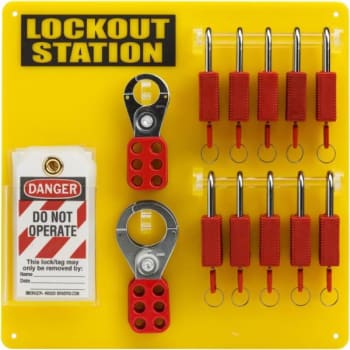 Image for Brady 10-Lock Board Kit With 10 Nylon Padlocks from HD Supply