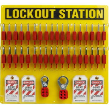 Image for Brady 36-Lock Board Kit With 36 Nylon Padlocks from HD Supply
