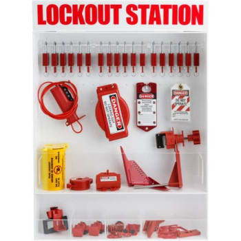 Image for Brady Extra Large Open Style Lockout Station Kit With 18 Aluminum Padlocks from HD Supply