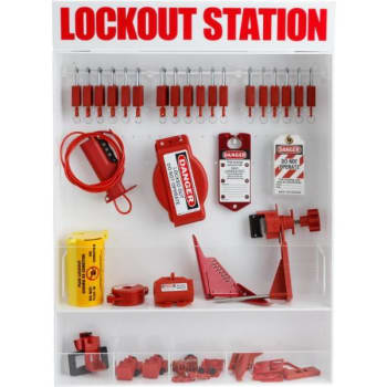Image for Brady Extra Large Open Style Lockout Station Kit With 18 Nylon Padlocks from HD Supply