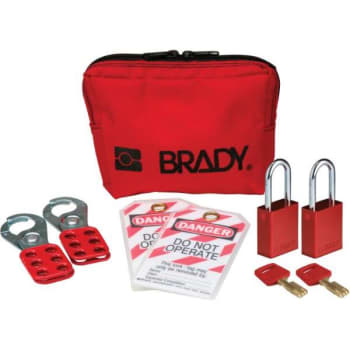 Brady Portable Padlock Pouch Kit With 2 Aluminum Padlocks