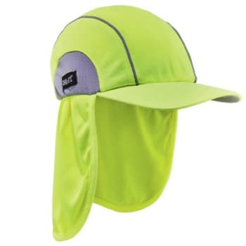 Ergodyne® Chill-Its® 6650 High Performance Hat w/Neck Shade, Lime