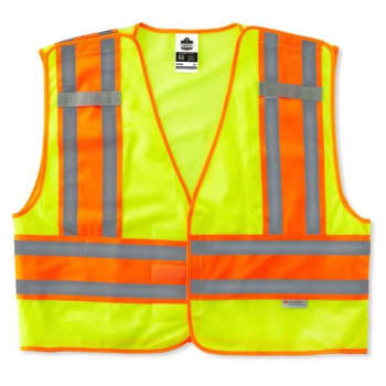 Ergodyne® Glowear® 8245psv Type P Class 2 Public Safety Vest, Lime, 4xl/5xl