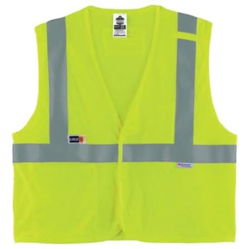 Ergodyne® Glowear® 8260frhl Type R Class 2 Fr Modacrylic Vest, Lime, 4xl/5xl