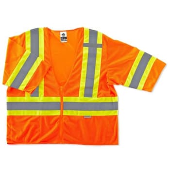 Image for Ergodyne® GloWear® 8330Z Type R Class 3 Two-Tone Vest, Orange, L/XL from HD Supply