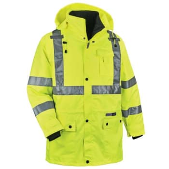 Image for Ergodyne® GloWear® 8385 Type R Class 3 4-in-1 Jacket, Lime, L from HD Supply