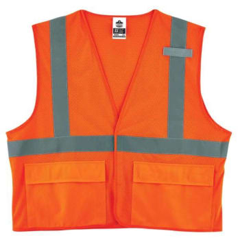 Ergodyne® GloWear® 8220HL Type R Class 2 Standard Mesh Vest, Orange, L/XL