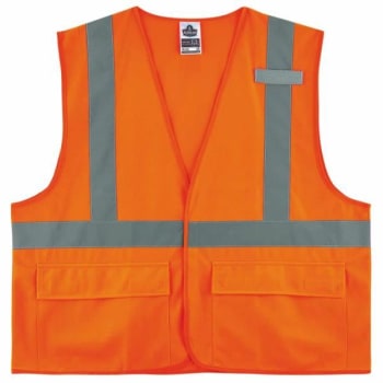 Image for Ergodyne® GloWear® 8225HL Type R Class 2 Standard Solid Vest, Orange, 4XL/5XL from HD Supply