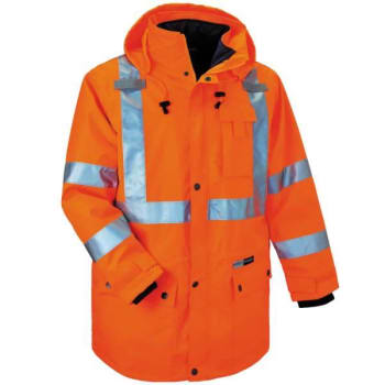 Ergodyne® GloWear® 8385 Type R Class 3 4-in-1 Jacket, Orange, M