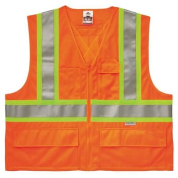 Image for Ergodyne® GloWear® 8235ZX Type R Class 2 Two-Tone X-Back Vest, Orange, L/XL from HD Supply