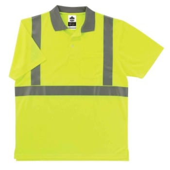Ergodyne® GloWear® 8295 Type R Class 2 Polo Shirt, Lime, S