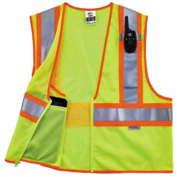 Image for Ergodyne® GloWear® 8230Z Type R Class 2 Two-Tone Vest, Lime, Small/Medium from HD Supply