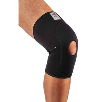 Image for Ergodyne® ProFlex® 615 Knee Sleeve w/Open Patella/Anterior Pad, Black, M from HD Supply