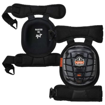 Image for Ergodyne® ProFlex® 344 Short Cap Injected Gel Knee Pads w/ Comfort Straps, Black from HD Supply