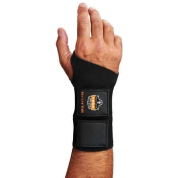 Ergodyne® ProFlex® 675 Ambidextrous Double Strap Wrist Support, Black, S