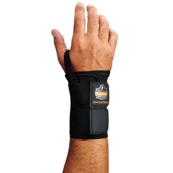 Ergodyne® Proflex® 4010 Double Strap Wrist Support, Black, L-Left
