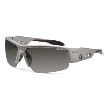 Image for Ergodyne® Skullerz® Dagr Safety Glasses/Sunglasses, Matte Gray, Anti-Fog Smoke Lens from HD Supply