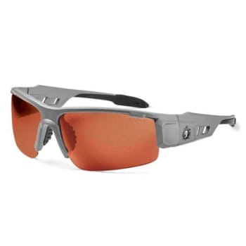 Image for Ergodyne® Skullerz® Dagr Safety Glasses/Sunglasses, Matte Gray, Polarized Copper Lens from HD Supply