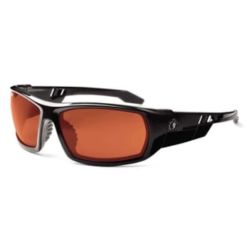 Ergodyne® Skullerz® Odin Safety Glasses/Sunglasses, Black, Copper Lens