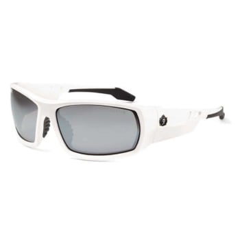Image for Ergodyne® Skullerz® Odin Safety Glasses/Sunglasses, White, Silver Mirror Lens from HD Supply