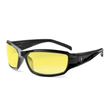 Image for Ergodyne® Skullerz® Thor Safety Glasses/Sunglasses, Black, Yellow Lens from HD Supply