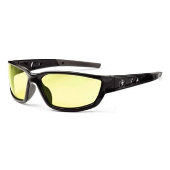 Ergodyne® Skullerz® Kvasir Safety Glasses/Sunglasses, Black, Yellow Lens