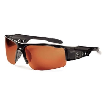 Ergodyne® Skullerz® Dagr Safety Glasses/Sunglasses, Black, Copper Lens