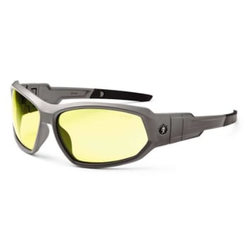 Image for Ergodyne® Skullerz® Loki Safety Glasses/Sunglasses, Matte Gray, Yellow Lens from HD Supply