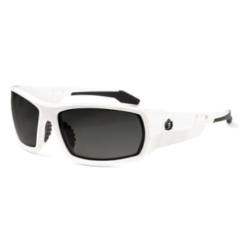 Ergodyne® Skullerz® Odin Safety Glasses/Sunglasses, White, Smoke Lens